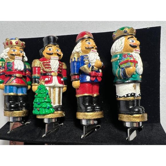 Vintage Christopher Radko Nutcracker Cheese Pate Spreaders Set Of 4 Holiday - Picture 4 of 5